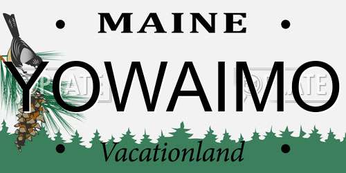 YOWAIMO Maine License Plate