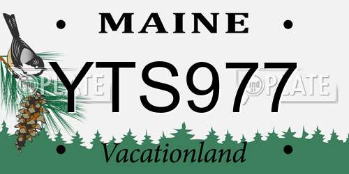 YTS977 Maine License Plate