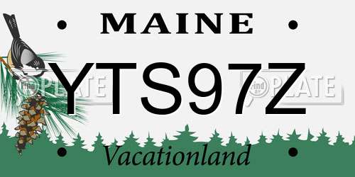 YTS97Z Maine License Plate