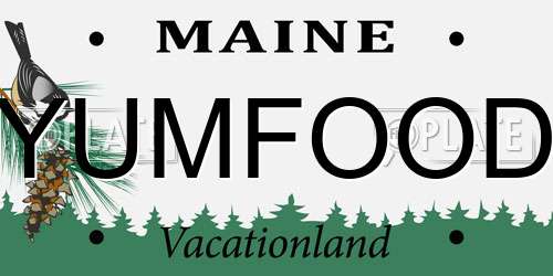 YUMFOOD Maine License Plate