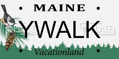 YWALK Maine License Plate
