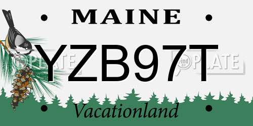 YZB97T Maine License Plate