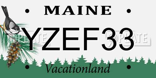 YZEF33 Maine License Plate
