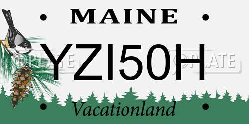 YZI50H Maine License Plate