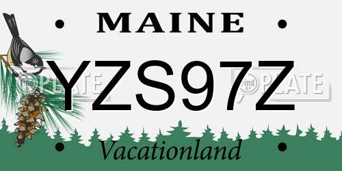 YZS97Z Maine License Plate