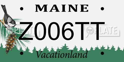 Z006TT Maine License Plate