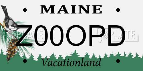 Z00OPD Maine License Plate