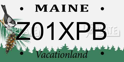 Z01XPB Maine License Plate