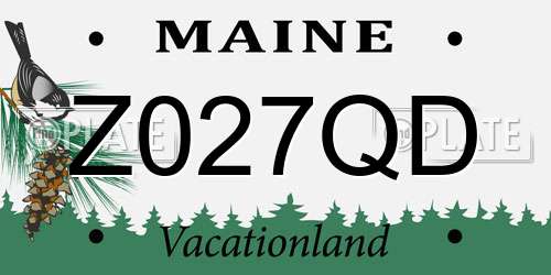 Z027QD Maine License Plate