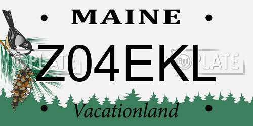 Z04EKL Maine License Plate
