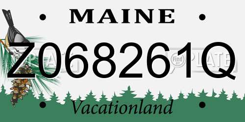 Z068261Q Maine License Plate