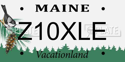 Z10XLE Maine License Plate