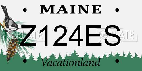 Z124ES Maine License Plate
