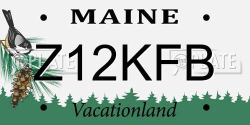 Z12KFB Maine License Plate