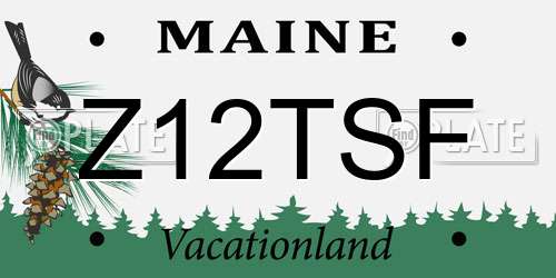 Z12TSF Maine License Plate
