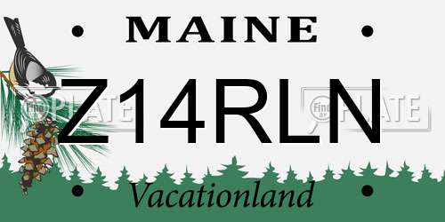 Z14RLN Maine License Plate