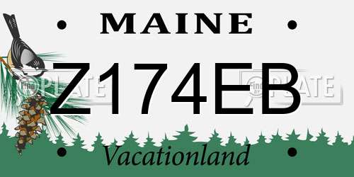 Z174EB Maine License Plate