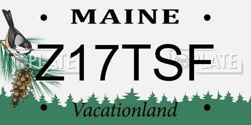 Z17TSF Maine License Plate
