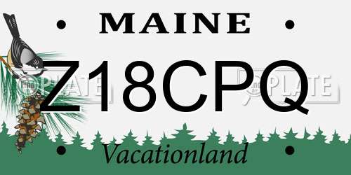 Z18CPQ Maine License Plate