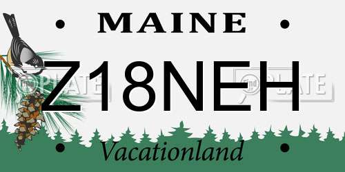 Z18NEH Maine License Plate
