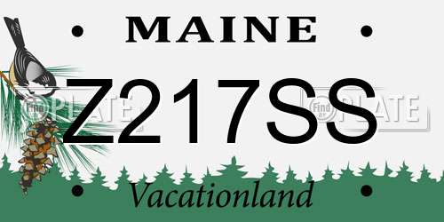 Z217SS Maine License Plate