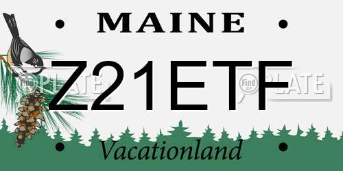 Z21ETF Maine License Plate