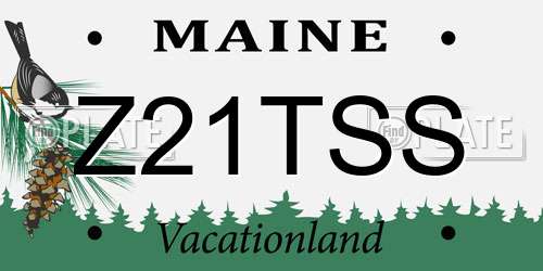 Z21TSS Maine License Plate