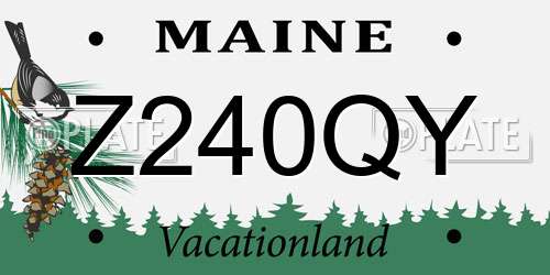 Z240QY Maine License Plate