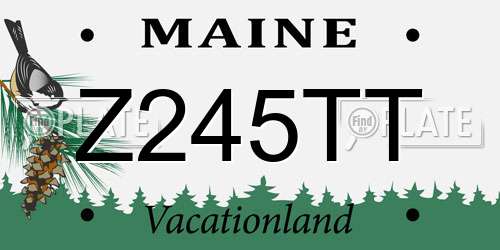 Z245TT Maine License Plate