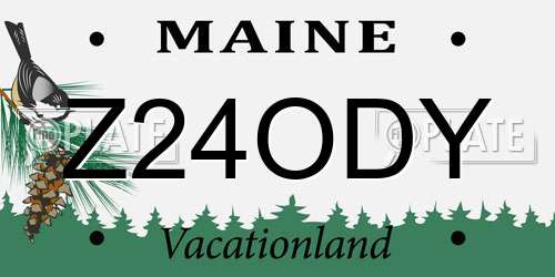 Z24ODY Maine License Plate