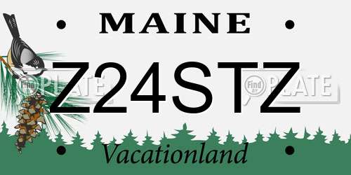 Z24STZ Maine License Plate