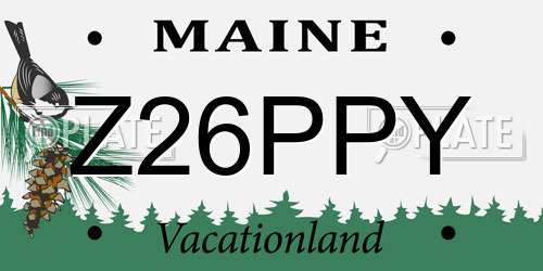 Z26PPY Maine License Plate