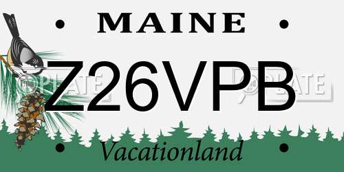 Z26VPB Maine License Plate