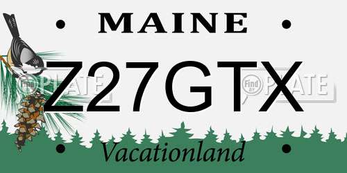 Z27GTX Maine License Plate