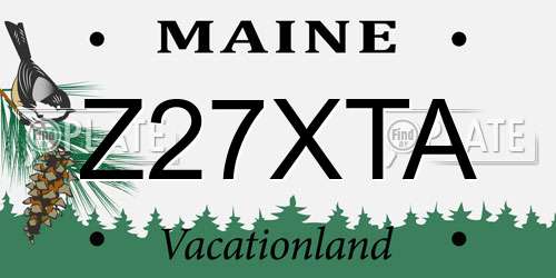 Z27XTA Maine License Plate