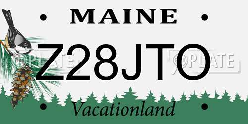 Z28JTO Maine License Plate