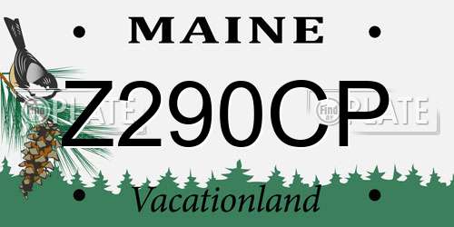 Z290CP Maine License Plate