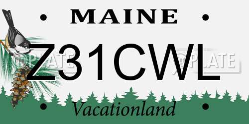 Z31CWL Maine License Plate