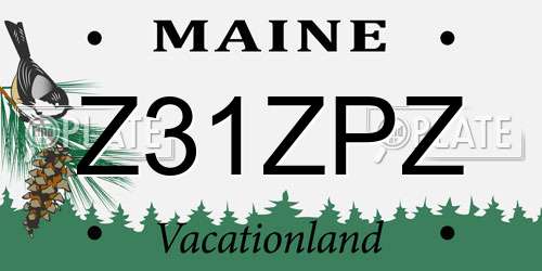 Z31ZPZ Maine License Plate