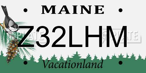 Z32LHM Maine License Plate