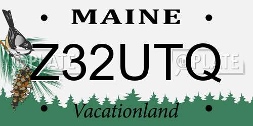 Z32UTQ Maine License Plate