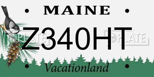 Z340HT Maine License Plate