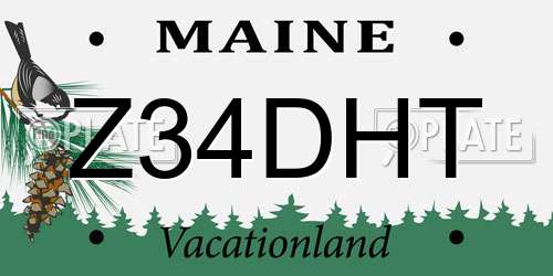Z34DHT Maine License Plate