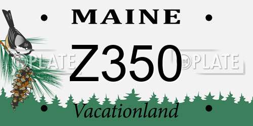 Z350 Maine License Plate
