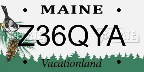 Z36QYA Maine License Plate
