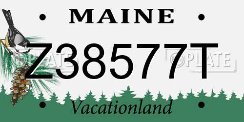 Z38577T Maine License Plate