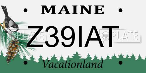 Z39IAT Maine License Plate
