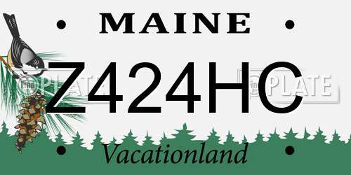 Z424HC Maine License Plate
