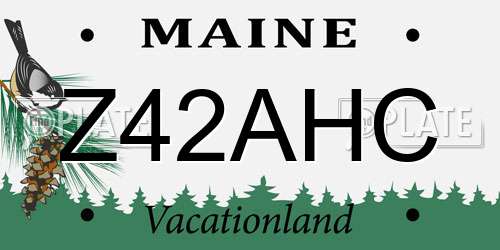 Z42AHC Maine License Plate