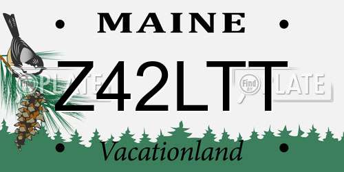 Z42LTT Maine License Plate